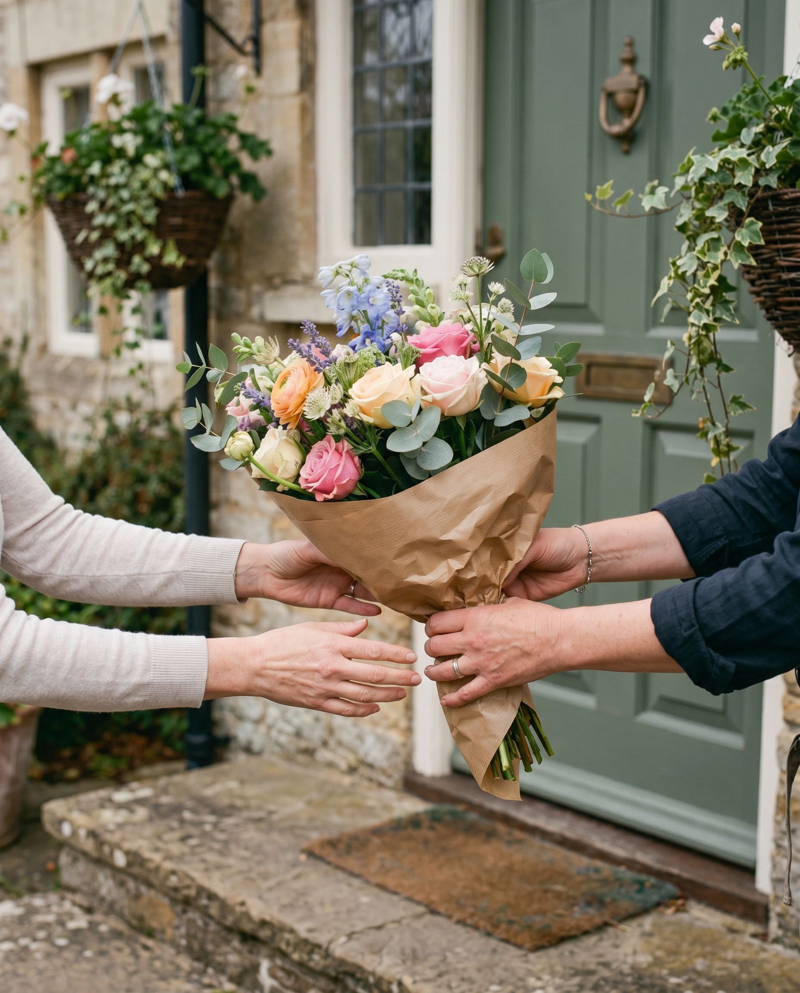 A local flower delivery on the doorstep
