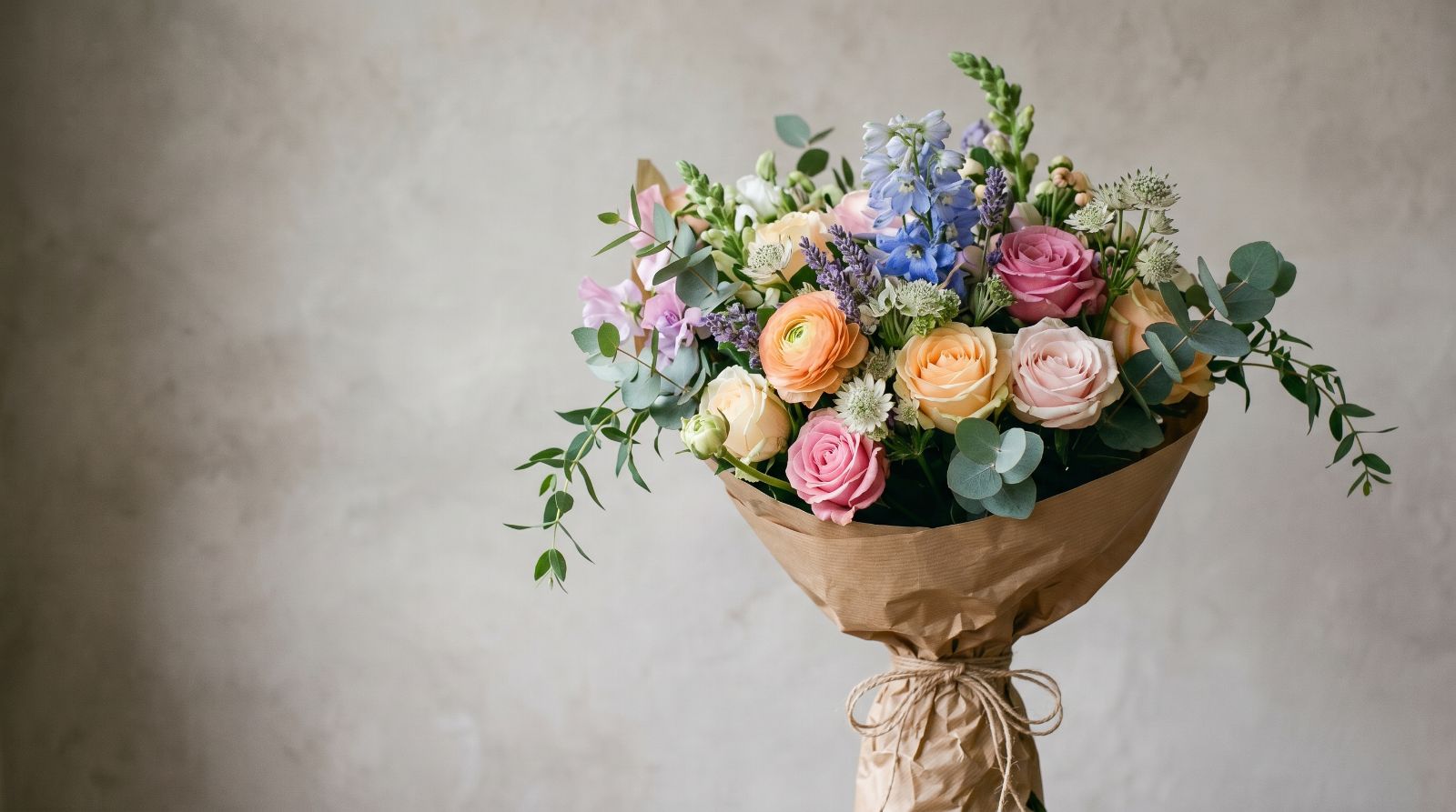 A seasonal hand-tied bouquet for The Corner Florist